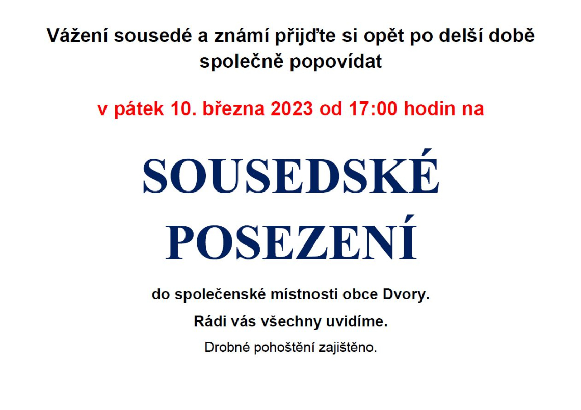 Sousedské posezení (10.03.2023)